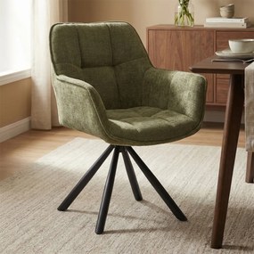 Groene Eetkamerstoel Met Stiksels