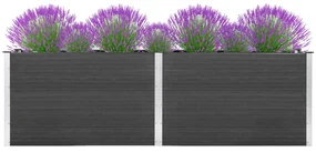 vidaXL Plantenbak verhoogd 300x100x91 cm HKC grijs