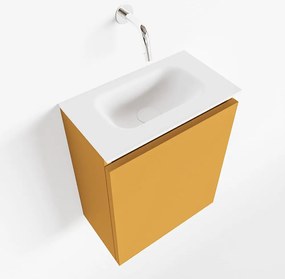Mondiaz Ture 40cm toiletmeubel ocher met wastafel talc midden geen kraangat