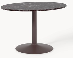 Ovale marmeren eettafel Miley, verschillende formaten, wijnrood