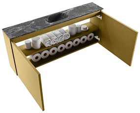 Mondiaz Ture DLux toiletmeubel 120cm oro met wastafel lava midden met kraangat