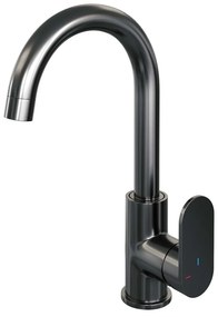 Brauer Gunmetal Edition ColdStart wastafelkraan met draaibare ronde uitloop model C gunmetal geborsteld PVD
