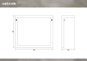 Brauer handdoekrek 35cm RVS geborsteld PVD