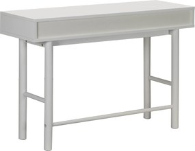 Sidetable Met Grote Ribbels Wit - 120 X 35cm.