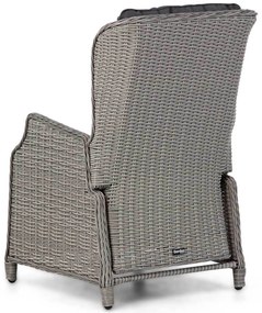 Tuinset 6 personen 240 cm Wicker Grijs Garden Collections Edingburgh/Boston