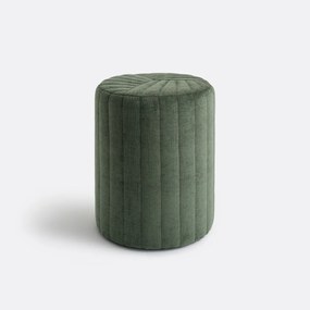 Cilindervormige poef van doorgestikte structuurstof, Jimi