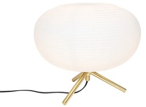 Design tafellamp goud 33 cm met opaal glas - Hero Design E27 rond Binnenverlichting Lamp