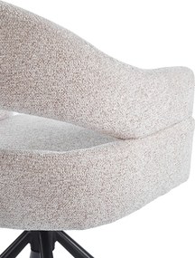Eetkamerstoel Met Open Rug Beige Zwart