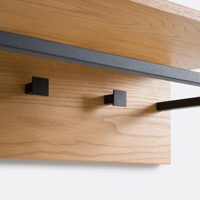 Alvan kapstok van staal en eikenfineer