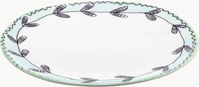 Fine Bone China dessertborden Midnight Flowers, 2-delig