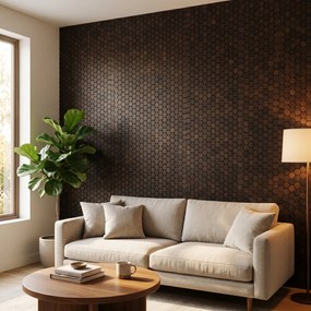 Decoratief Houten Wandpaneel | Snowdrop   Rose Black | 60×60 cm | Amerikaans Notenhout