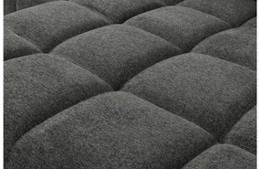 Goossens Excellent Bank Kubus - 30 X 30 Cm Stiksel zwart, stof, 1,5-zits, modern design met chaise longue rechts