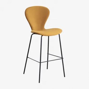 Pak Van 2 Uit Hoge Krukken ↑75 Cm & Zwart & Fluwelen Mustard & Terciopelo - Sklum