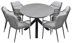 Garden Impressions Pemba tuinset 7-delig - Scot tuintafel Napoli sand 230x115 cm