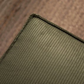 Groen Rib Bank Met Chaise Longue Rechts