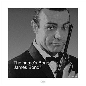 James Bond 007 - Iquote Kunstdruk, (40 x 40 cm)