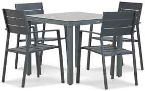 Tuinset 4 personen 90 cm Aluminium Grijs Lifestyle Garden Furniture Stella/Porto