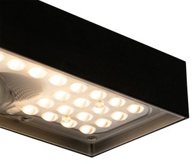 LED Buiten wandlamp met schemerschakelaar / dag-nacht sensor met bewegingsmelder zwart met dimlicht en sensor op solar - Kayo Modern IP65 Buitenverlichting