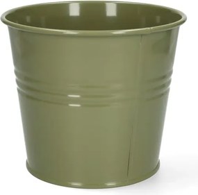 Bloempot, zink, olijfgroen,Ø17 cm