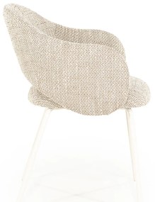 By-Boo Story Wit-frame Eetkamerstoel Taupe