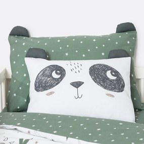 Katoenen kussensloop baby, Panda Mania