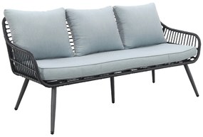 Garden Impressions Margriet stoel-bank loungeset - Carbon black/Mint grey - 5 delig