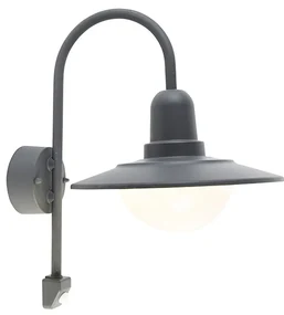 Moderne buiten wandlamp met bewegingsmelder antraciet IP44 bewegingssensor - Herman Modern E27 IP44 Buitenverlichting