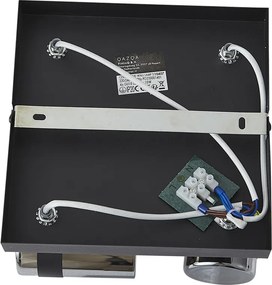 Plafondspot zwart met smoke glas 4-lichts draai- en kantelbaar - Gianni