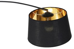Smart booglamp zwart met goud incl. Wifi A60 - Arc Basic