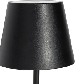 Tafellamp zwart incl. LED dimbaar en oplaadbaar IP54 - Murdock