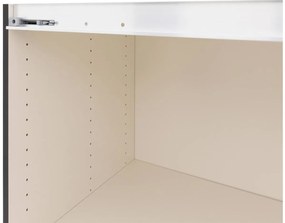 Goossens Kledingkast Easy Storage Sdk, 153 cm breed, 220 cm hoog, 1x 3 paneel glas schuifdeur li en 1x 3 paneel spiegel schuifdeur re