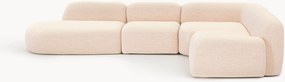 Modulaire bouclé XL hoekbank Wolke met chaise longue