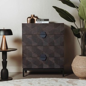 Tower Living Ladekast Donkerbruin Eiken San Marino - 85x45x110cm.