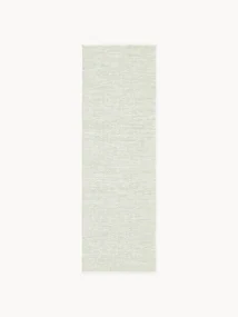 Handgeweven outdoor loper Rika met vintage ruitjesmotief