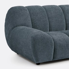 Rechte hoekbank, dik fluweel, Nuria