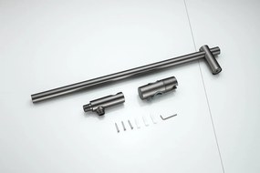 Saniclear Plus inbouw regendouche met inbouw douchekop 30x30cm, glijstang en staafhanddouche verouderd ijzer - gunmetal
