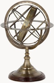 Handgemaakt decoratief object Globe met mangohouten voet
