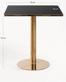 Tafel Firro Vierkant 70cm Goud