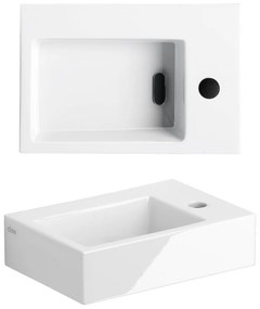 Clou Flush 2 keramische fontein 36cm met kraangat wit glans
