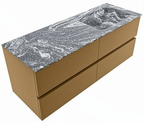 Mondiaz Vica DLux badmeubel 130cm oro 4 lades met wastafel lava rechts zonder kraangat