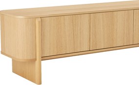 Eiken Tv-meubel Scandinavisch 200 Cm - 200x42x50cm.