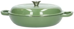 Hapjespan, gietijzer, groen,Ø 30 cm