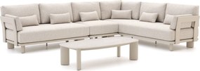 Hoek loungeset Bellagio | 6 personen | Loungeset Beige | Hoekbank Aluminium | 329x162cm | Kees Smit Tuinmeubelen
