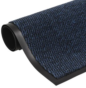vidaXL Droogloopmat rechthoekig getuft 80x120 cm blauw