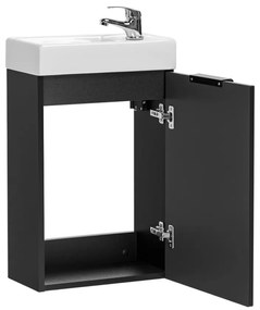 Comad Adele Black toiletmeubel met ribbelfront 40x22cm zwart mat