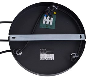 Moderne hanglamp zwart met smoke glas 3-lichts - Dame