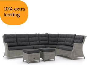 + 10% kassakorting | Hoek loungeset Intenso | 6 personen | Loungeset Grijs | Hoekbank Wicker (vlechtwerk) | 310x250cm | Kees Smit Tuinmeubelen