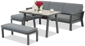 Almeria tuinhoek met bank Garden Point antraciet