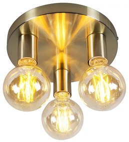 Art Deco plafondlamp goud rond - Facil 3