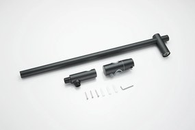 Saniclear Plus Curved inbouw regendouche met 30cm hoofddouche, plafondarm en glijstang zwart mat